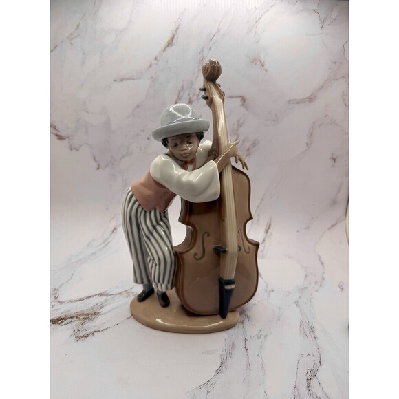Lladró Other - SOLD**Lladro Black Legacy Jazz Bass Band Boy Musician #5834, 10" Tall, Excellent